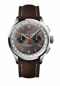 Breitling Premier B01 Chronograph 42 Stainless Steel / Wheels and Waves / Nubuck / Pin AB0118A31B1X2