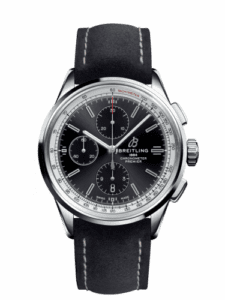 Breitling Premier Chronograph 42 Stainless Steel / Black / Nubuck Black / Tang A13315351B1X2