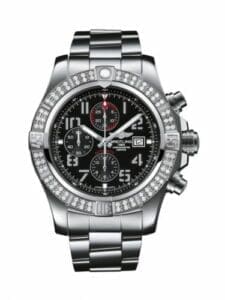 Breitling Super Avenger II Stainless Steel / Diamond / Volcano Black / Bracelet A1337153.BC28/168A