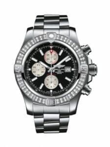 Breitling Super Avenger II Stainless Steel / Diamond / Volcano Black / Bracelet A1337153/BC29/168A