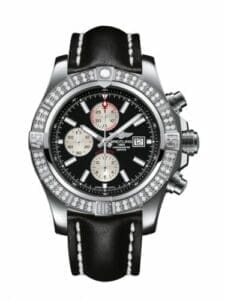 Breitling Super Avenger II Stainless Steel / Diamond / Volcano Black / Calf / Pin A1337153/BC29/441X/A20BA.1