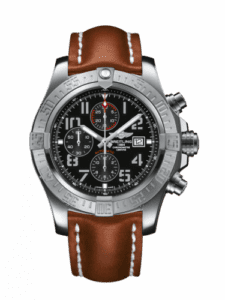 Breitling Super Avenger II Stainless Steel / Volcano Black / Calf / Pin A1337111/BC28/439X/A20BA.1