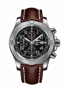 Breitling Super Avenger II Stainless Steel / Volcano Black / Calf / Pin A1337111/BC28/443X/A20BA.1