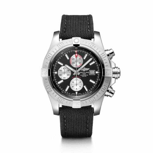 Breitling Super Avenger II Stainless Steel / Volcano Black / Military A1337111/BC29/104W/A20BA.1