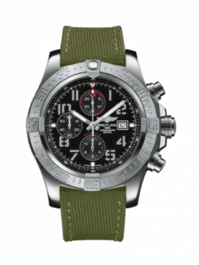 Breitling Super Avenger II Stainless Steel / Volcano Black / Military / Pin A1337111/BC28/105W/A20BA.1