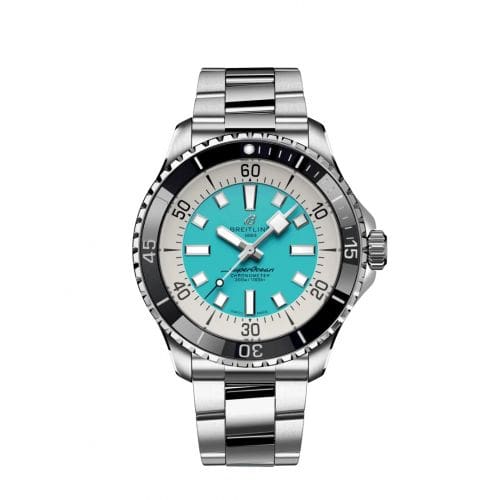 Breitling SuperOcean Automatic 44 Stainless Steel / Turquoise / Bracelet A17376211L2A1