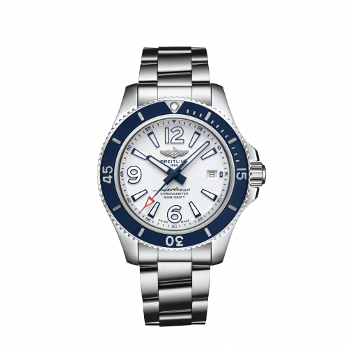 Breitling Superocean 42 Stainless Steel / White / Bracelet A17366D81A1A1