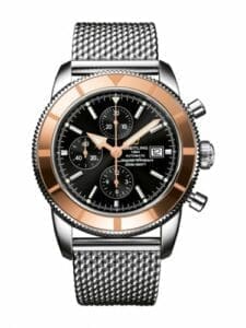 Breitling Superocean Heritage 46 Chronograph Stainless Steel / Red Gold / Black / Milanese U1332012.B908.152A