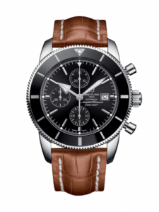 Breitling Superocean Heritage II 46 Chronograph Stainless Steel / Black / Black / Croco / Pin A1331212/BF78/754P/A20BA.1