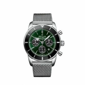 Breitling Superocean Heritage II B01 Chronograph 44 Stainless Steel / Green / Mesh AB01621A1L1A1