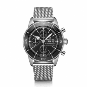 Breitling Superocean Heritage II Chronograph 44 Stainless Steel / Black / Milanese A13313121B1A1