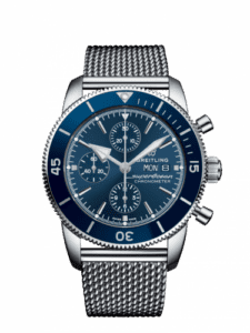 Breitling Superocean Heritage II Chronograph 44 Stainless Steel / Blue / Milanese A13313161C1A1