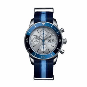 Breitling Superocean Heritage II Chronograph 44 Stainless Steel / Silver / NATO / Ocean Conservancy A133131A1G1W1