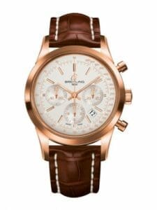Breitling Transocean Chronograph Red Gold / Silver / Croco RB015212.G738.737P