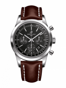 Breitling Transocean Chronograph Stainless Steel / Black / Calf / Pin AB015212/BA99/437X/A20BA.1