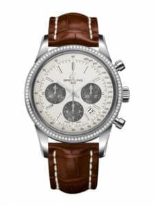 Breitling Transocean Chronograph Stainless Steel / Diamond / Panda / Croco AB015253.G724.737P