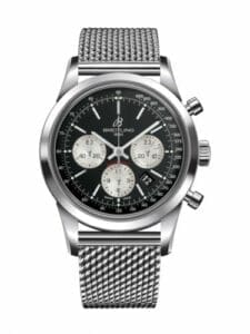 Breitling Transocean Chronograph Stainless Steel / Reverse Panda / Bracelet AB015212/BF26/154A