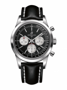 Breitling Transocean Chronograph Stainless Steel / Reverse Panda / Calf / Folding AB015212/BF26/436X/A20D.1