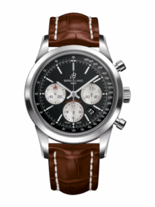 Breitling Transocean Chronograph Stainless Steel / Reverse Panda / Croco / Folding AB015212/BF26/738P/A20D.1