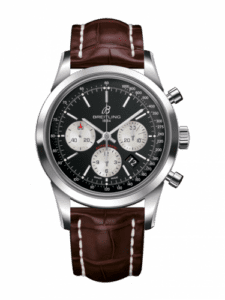 Breitling Transocean Chronograph Stainless Steel / Reverse Panda / Croco / Pin AB015212/BF26/739P/A20BA.1