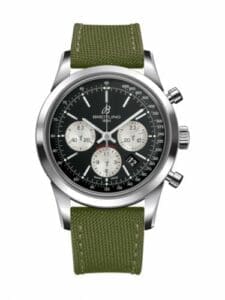 Breitling Transocean Chronograph Stainless Steel / Reverse Panda / Military / Pin AB015212/BF26/106W/A20BA.1