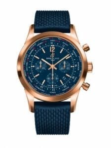 Breitling Transocean Chronograph Unitime Pilot Red Gold / Blue / Rubber RB0510V1.C880.276S