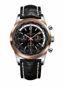 Breitling Transocean Chronograph Unitime Pilot Stainless Steel / Red Gold / Black / Croco UB0510U4/BC26/760P