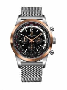 Breitling Transocean Chronograph Unitime Pilot Stainless Steel / Red Gold / Black / Milanese UB0510U4.BC26.152A