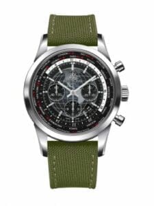 Breitling Transocean Chronograph Unitime Stainless Steel / Black / Military AB0510U4.BE84.105W.