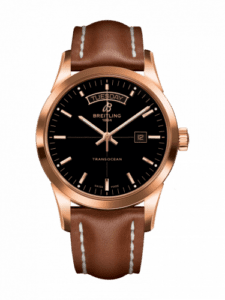 Breitling Transocean Day & Date Red Gold / Black / Calf / Folding R4531012/BB70/434X/R20D.1