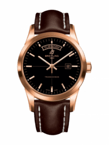 Breitling Transocean Day & Date Red Gold / Black / Calf / Folding R4531012/BB70/438X/R20D.1