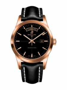 Breitling Transocean Day & Date Red Gold / Black / Calf / Pin R4531012/BB70/435X/R20BA.1