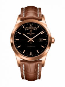 Breitling Transocean Day & Date Red Gold / Black / Croco / Folding R4531012/BB70/738P/R20D.1