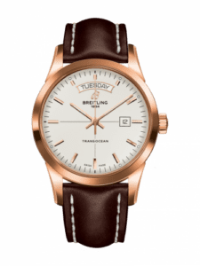 Breitling Transocean Day & Date Red Gold / Silver / Calf / Folding R4531012/G752/438X/R20D.1