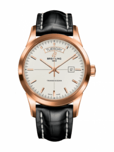 Breitling Transocean Day & Date Red Gold / Silver / Croco / Folding R4531012/G752/744P/R20D.1