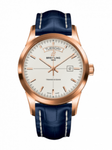 Breitling Transocean Day & Date Red Gold / Silver / Croco / Pin R4531012/G752/731P/R20BA.1