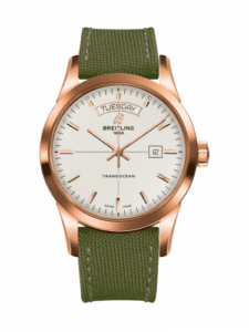 Breitling Transocean Day & Date Red Gold / Silver / Military / Pin R4531012/G752/106W/R20BA.1