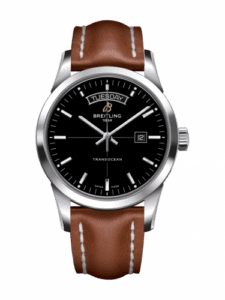 Breitling Transocean Day & Date Stainless Steel / Black / Calf / Folding A4531012/BB69/434X/A20D.1
