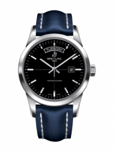 Breitling Transocean Day & Date Stainless Steel / Black / Calf / Pin A4531012/BB69/105X/A20BA.1
