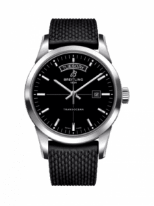Breitling Transocean Day & Date Stainless Steel / Black / Rubber / Pin A4531012/BB69/278S/A20S.1
