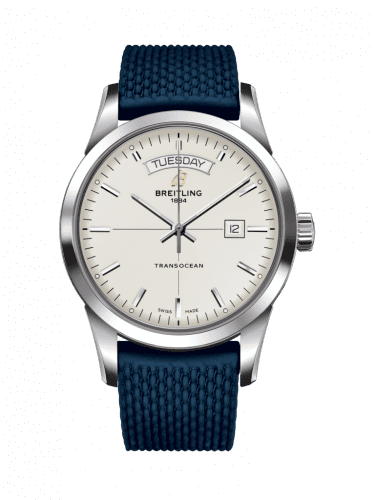 Breitling Transocean Day & Date Stainless Steel / Silver / Rubber / Folding A4531012/G751/281S/A20D.2
