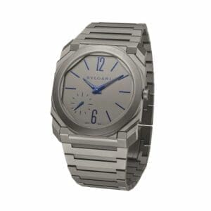 Bulgari Octo Finissimo Automatic Titanium / Grey - Blue / Bracelet 102945