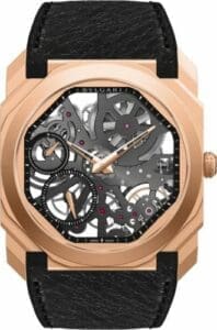 Bulgari Octo Finissimo Skeleton Pink Gold / Calf 103389