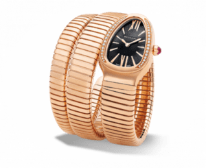 Bulgari Serpenti Tubogas Pink Gold Black Diamond Double Tour 101814
