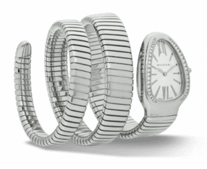 Bulgari Serpenti Tubogas Silver Diamond Double Tour 101910