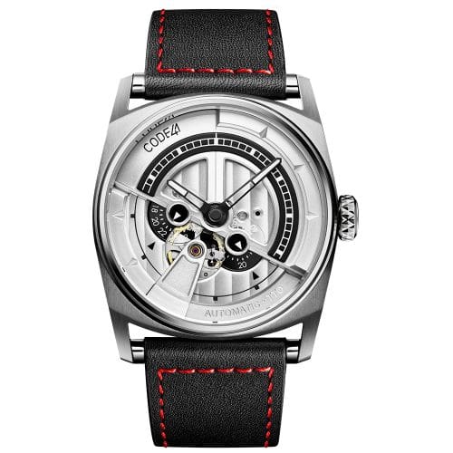 CODE41 Anomaly-01 Stainless Steel / Silver AN01-IN-SIL-ST-LEA-COU-SP
