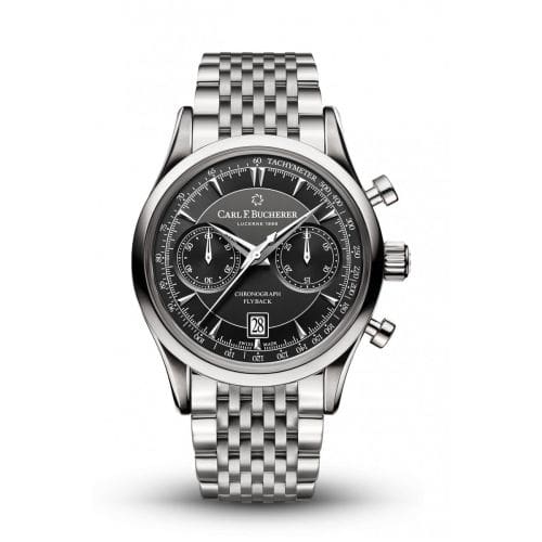 Carl F. Bucherer Manero Flyback Stainless Steel / Black / Bracelet 00.10919.08.33.21