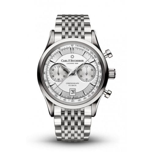 Carl F. Bucherer Manero Flyback Stainless Steel / Silver / Bracelet 00.10919.08.13.21