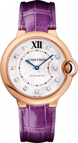 Cartier Ballon Blue de Cartier 36 Automatic Pink Gold / Diamond / Purple WJBB0010