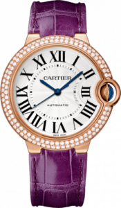 Cartier Ballon Blue de Cartier 36 Automatic Pink Gold / Diamonds / Purple WE900551